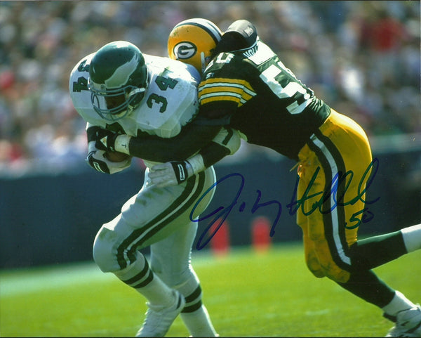 Packers Hall of Famer JOHNNY HOLLAND Signed 8x10 Photo #1 AUTO ~ SB XXXI Champ