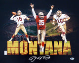 JOE MONTANA AUTOGRAPHED FRAMED 16X20 PHOTO SAN FRANCISCO 49ERS BECKETT 209419