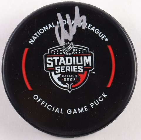 Alex Ovechkin Capitals Signed 2023 Stadium Series Logo Hockey Puck (Fanatics)