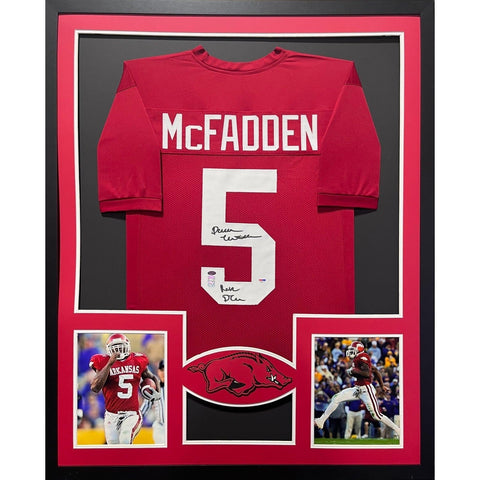 Darren McFadden Autographed Signed Framed Arkansas Jersey PSA/DNA