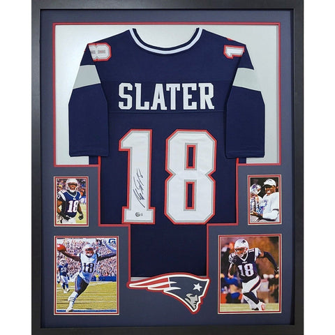 Matthew Slater Autographed Signed Framed New England Patriots Jersey BECKETT
