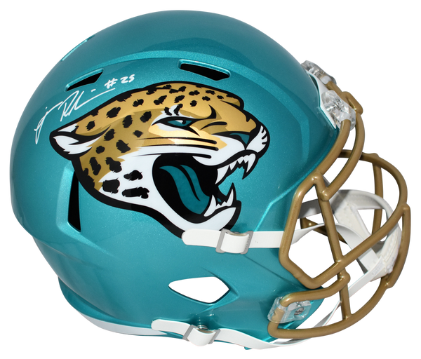 JAMES ROBINSON SIGNED JACKSONVILLE JAGUARS FULL SIZE SPEED FLASH HELMET BECKETT