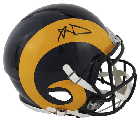 Rams Aaron Donald Signed 1981-99 TB Full Size Speed Proline Helmet BAS Witnessed