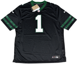 AHMAD SAUCE GARDNER SIGNED NEW YORK JETS #1 LEGACY BLACK NIKE JERSEY BECKETT