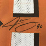 FRAMED Autographed/Signed JARVIS LANDRY 33x42 Cleveland White Jersey JSA COA