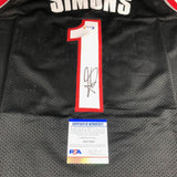 Anfernee Simons Signed Jersey PSA/DNA Portland Trail Blazers Autographed
