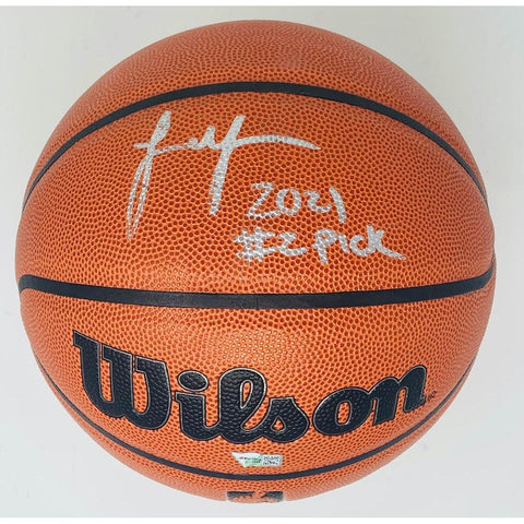 Jalen Green Autographed "2021 #2 Pick" Wilson I/O Basketball Fanatics