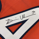 Autographed/Signed Brian Urlacher Chicago Orange Football Jersey Beckett BAS COA