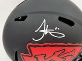 TYREEK HILL AUTOGRAPHED CHIEFS ECLIPSE BLACK FULL SIZE HELMET BECKETT 185952