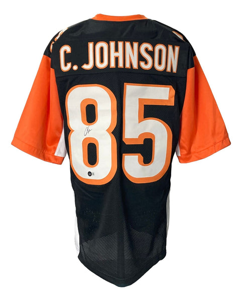 Chad Johnson Signed Custom Black Pro-Style Football Jersey BAS ITP
