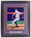 Greg Maddux Signed Framed 11x14 Atlanta Braves Photo BAS