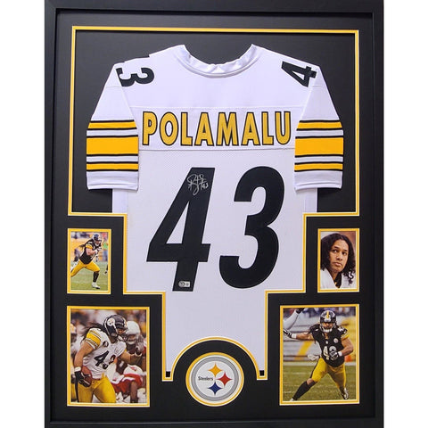 Troy Polamalu Autographed Signed Framed Pittsburgh Steelers BB4 Jersey BECKETT