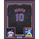 Framed Autographed/Signed Marcus Semien 35x39 New York Black Jersey BAS COA