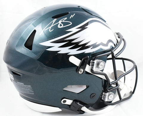 A.J. Brown Autographed Philadelphia Eagles F/S SpeedFlex Helmet Beckett W Holo