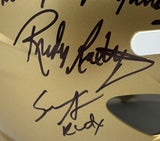 Rudy Ruettiger Sean Astin Signed Notre Dame FS Rep Helmet w/ Movie Quote BAS+JSA