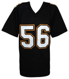 Pat Swilling (SAINTS) Signed Black Custom Football Jersey - (SCHWARTZ COA)