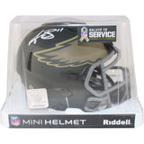 AJ Brown Autographed Philadelphia Eagles 25 STS Mini Helmet Beckett W 54033