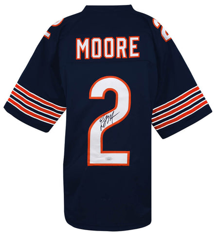 D.J. (DJ) Moore (BEARS) Signed Navy Custom Football Jersey - (JSA COA)