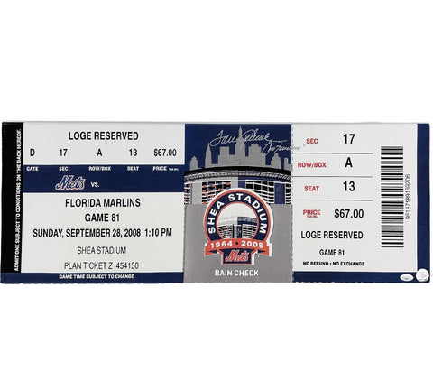 Tom Seaver Signed New York Mets 12x32 Mega Ticket MLB Canvas w/ "Franchise" Insc