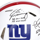 Phil Simms Eli Manning and Otis Anderson Giants Signed Authentic Helmet w/Inscs