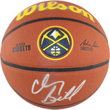 Chauncey Billups Signed Denver Nuggets Logo Basketball Beckett Witness 51589