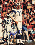Merlin Olsen Autographed 8x10 Photo Los Angeles Rams Beckett BAS QR #BS12827