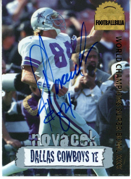 Jay Novacek Autographed Dallas Cowboys 1996 Collector's Edge #DCA-21 Card 55983