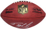 TYLER LOCKETT AUTOGRAPHED NFL LEATHER GOLD SHIELD FOOTBALL SEAHAWKS MCS 209182
