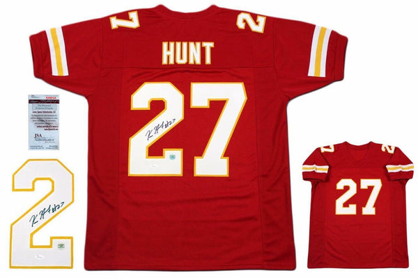 Kareem Hunt Autographed SIGNED Jersey - JSA Witnessed Authentic
