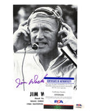 Jim Wacker Signed 8x10 Photo with Bio Info Texas Christian Univ PSA/DNA 185272