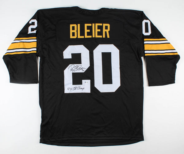 Rocky Bleier Signed Pittsburgh Steelers Jersey Inscribd "4xSB Champs" (Beckett)