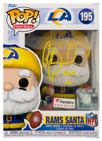 Orlando Pace Signed Rams Santa Funko Pop Doll #195 w/HOF'16 - (SCHWARTZ COA)