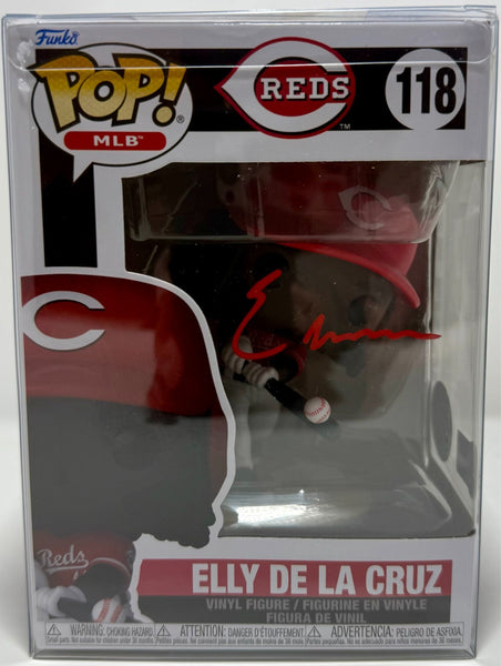 ELLY DE LA CRUZ - Cincinnati Reds - Hand Signed Funko Pop Figure #118 AUTO - BAS