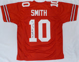 Ohio State Troy Smith Autographed Signed Red Jersey "HT 06" Beckett QR #WZ80695