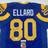 Autographed/Signed HENRY ELLARD Los Angeles LA Blue Jersey JSA COA Auto