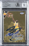 Lakers Shaquille O'Neal Signed 1998 Ultra GM #93G Card Auto 10! BAS Slabbed