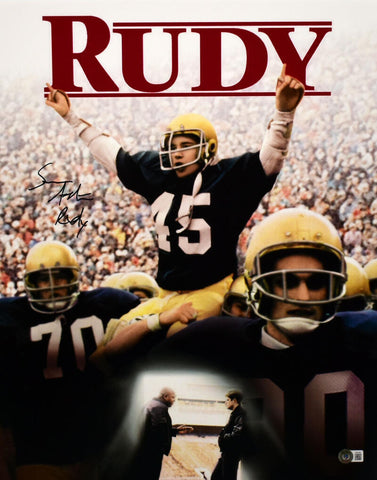 Sean Astin Autographed Rudy 16x20 Movie Poster Photo w/ Rudy- Beckett W Hologram