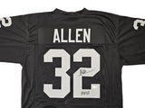 Los Angeles Raiders Marcus Allen Signed Black Jersey "HOF 03" Beckett Wit