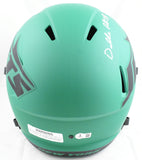 Darrelle Revis Autographed New York Jets F/S Rave Speed Helmet - Beckett W Holo