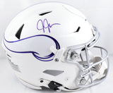 Justin Jefferson Autographed Vikings F/S Alt 2024 Speed Flex Helmet - Beckett W