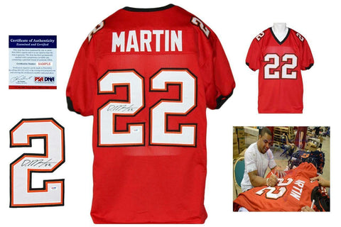 Doug Martin SIGNED Red Jersey - PSA/DNA Witness - Buccaneers Rookie Autograph
