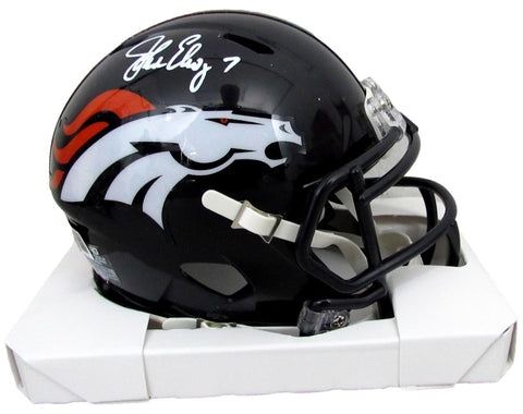 John Elway HOF Signed/Auto Mini Football Helmet Denver Broncos Beckett 200054