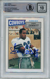 Tony Dorsett Autographed 1987 Topps #263 Trading Card Beckett 10 Slab 39274