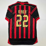 Autographed/Signed Ricardo Kaka AC Milan Black/Red Soccer Jersey Beckett BAS COA