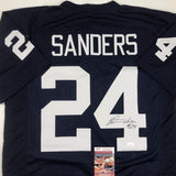 Autographed/Signed Miles Sanders Penn State Blue College Jersey JSA COA
