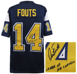 Dan Fouts Signed Dark Navy T/B Custom Football Jersey wAir Coryell - (SS COA)