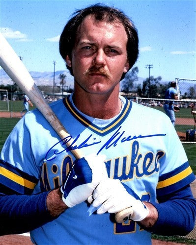Brewers CHARLIE MOORE Signed 8x10 Photo #1 AUTO - 1982 AL CHAMPS