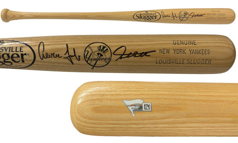 Aaron Judge / Giancarlo Stanton Autographed New York Yankees Blonde Bat Fanatics
