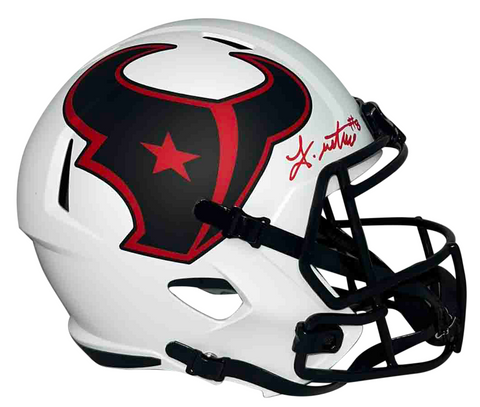 JOHN METCHIE III SIGNED HOUSTON TEXANS LUNAR FULL SIZE SPEED HELMET BECKETT