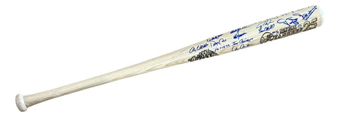 1999 New York Yankees Signed Cooperstown Bat Jeter Rivera & More BAS AC22625